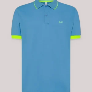 POLO UOMO FLUO SMALL STRIPE AVIO