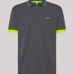 POLO UOMO FLUO SMALL STRIPE INCHIOSTRO