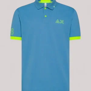 POLO UOMO FLUO AVIO
