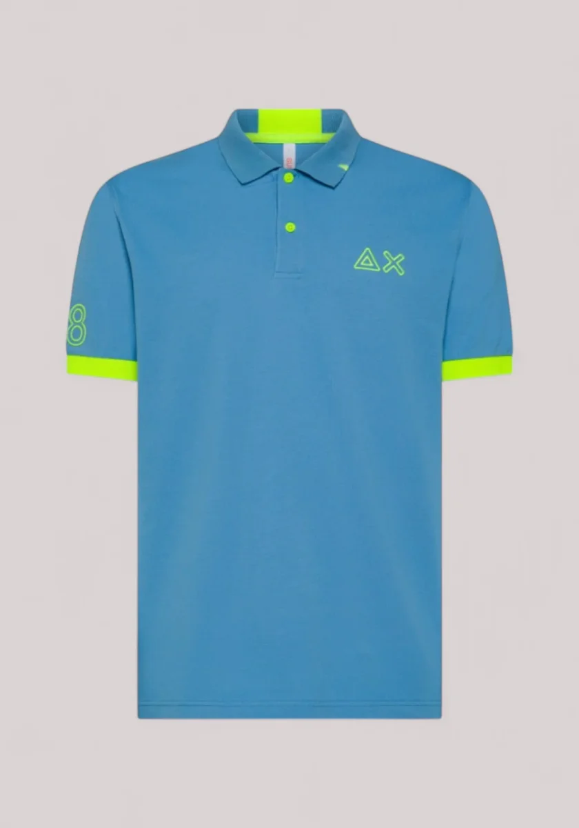 POLO UOMO FLUO AVIO