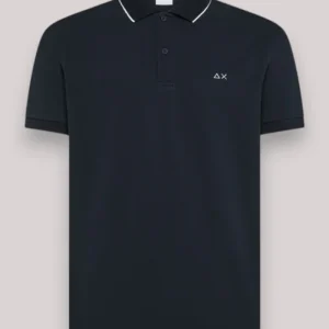 POLO UOMO SMALL STRIPE NAVY BLUE