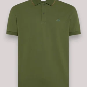 POLO UOMO SMALL STRIPE VERDE SCURO