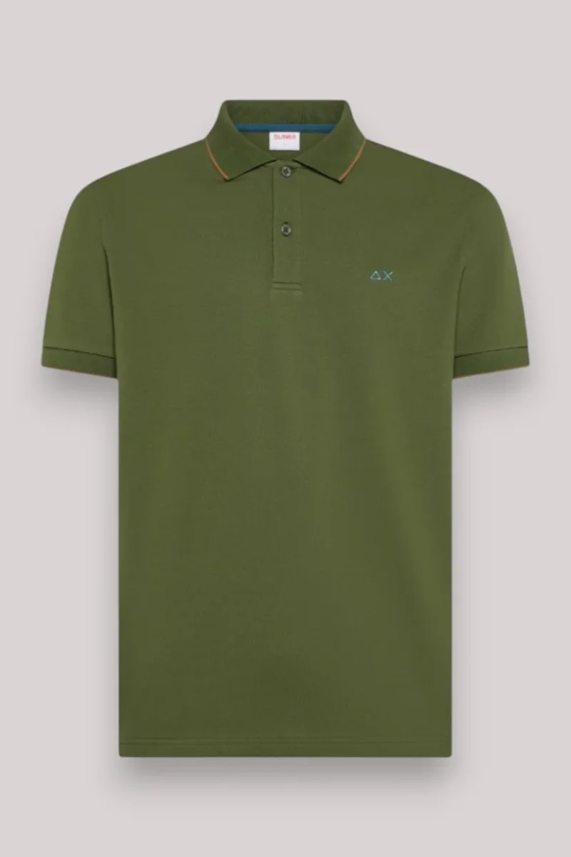 POLO UOMO SMALL STRIPE VERDE SCURO