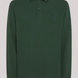 POLO UOMO MANICA LUNGA VERDE
