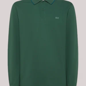 POLO UOMO IN PIQUET COTONE VERDE