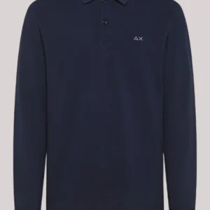 POLO UOMO IN PIQUET COTONE NAVY BLUE