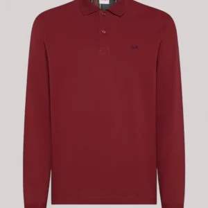 POLO UOMO CON PATCH BORDEAUX