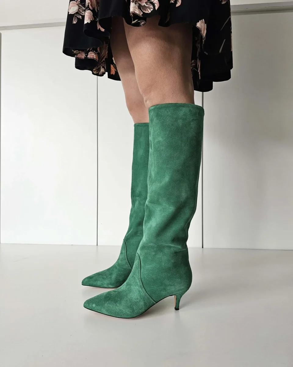 Stivali Agua camoscio verde prato - immagine 7