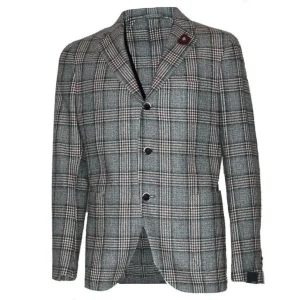 GIACCA UOMO PULL JACKET IN LANA E CASHMERE - GRIGIO MARRONE  22546AE