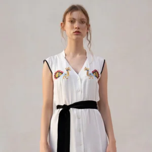 Abito bianco estivo PEACOCK