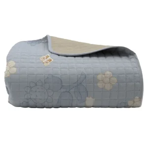 THUN Coperta trapunta Trapuntino Matrimoniale Elegance con Stampa Digitale Grace Azzurro 250x250 cm B201040