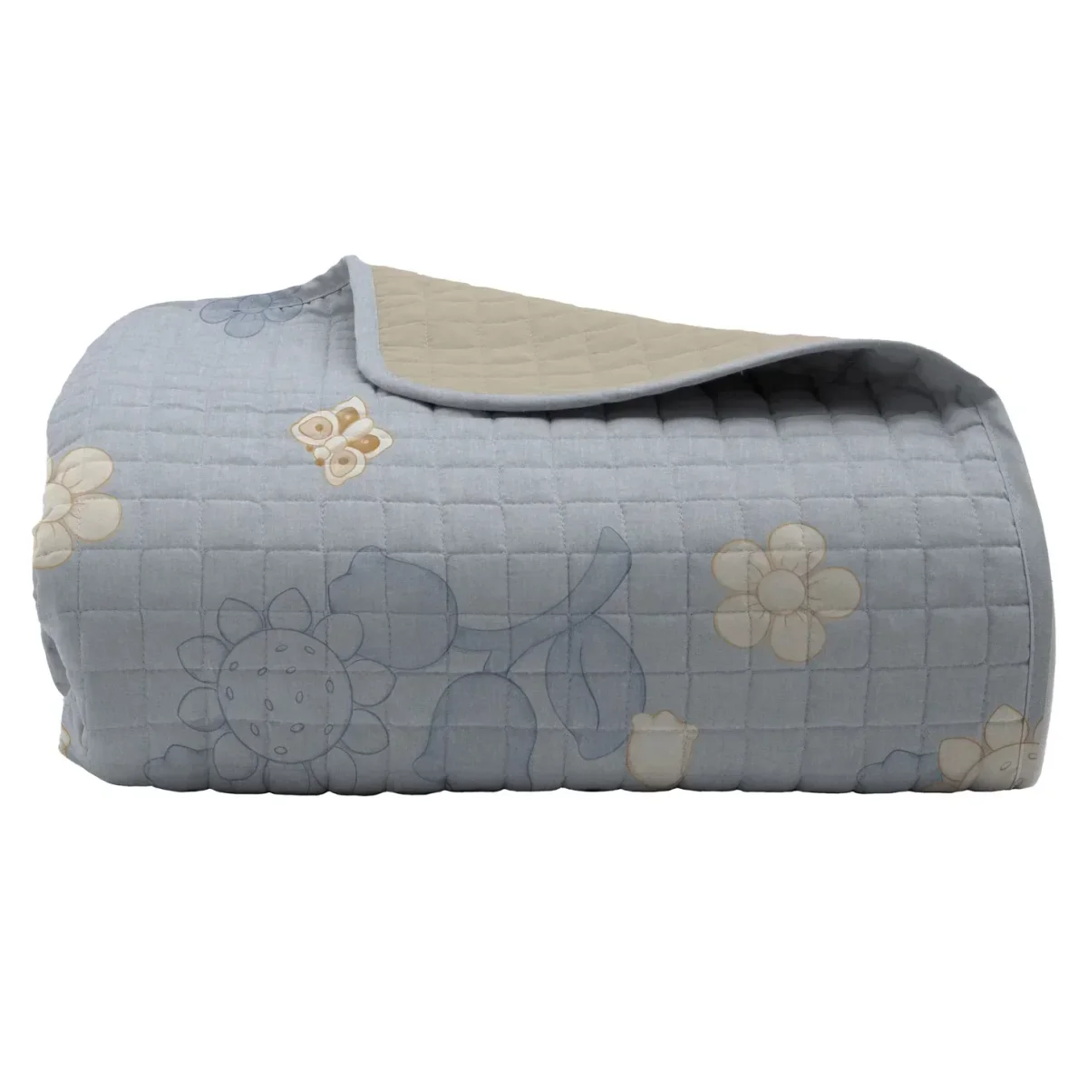 THUN Coperta trapunta Trapuntino Matrimoniale Elegance con Stampa Digitale Grace Azzurro 250x250 cm B201040