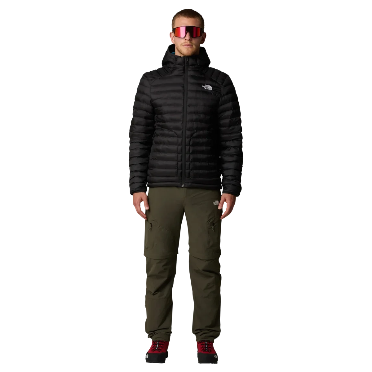 The North Face piumino giacca Huila cappuccio e imbottitura uomo NERO - immagine 5