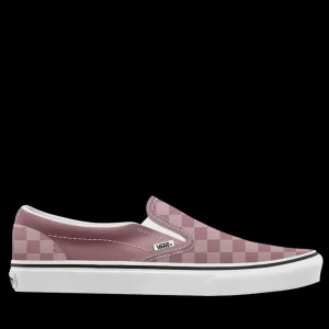 Vans Scarpe Classic Slip-On Donna Trama Checkerboard in Tela Mauve