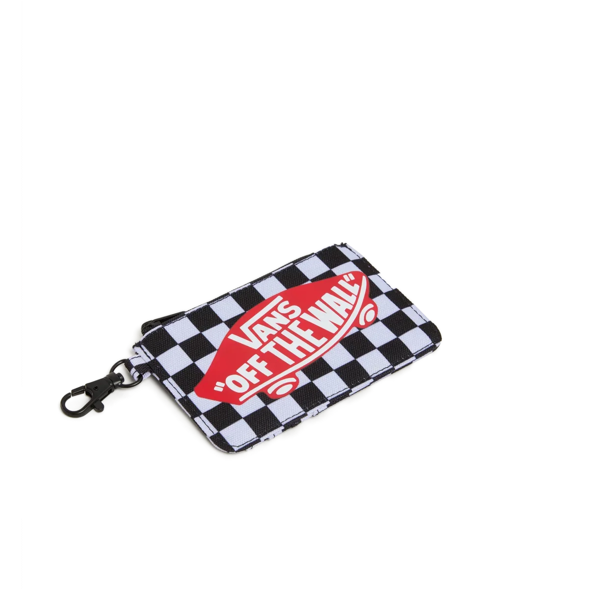 Vans Portafoglio Logo Off The Wall Zip Wallet Trama Checkerboard Nero Bianco Unisex - immagine 3