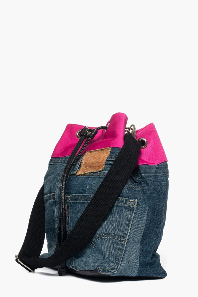 Secchiello in jeans e fucsia Style - immagine 3