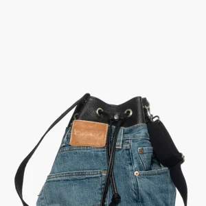 Secchiello in jeans e nero con tracolla Style