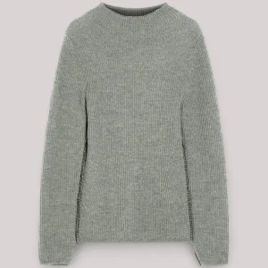 MAGLIA DONNA IN LANA VERGINE GRIGIO CHIARO