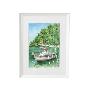 Ilustrazione acquerello: Maria la barca da pesca