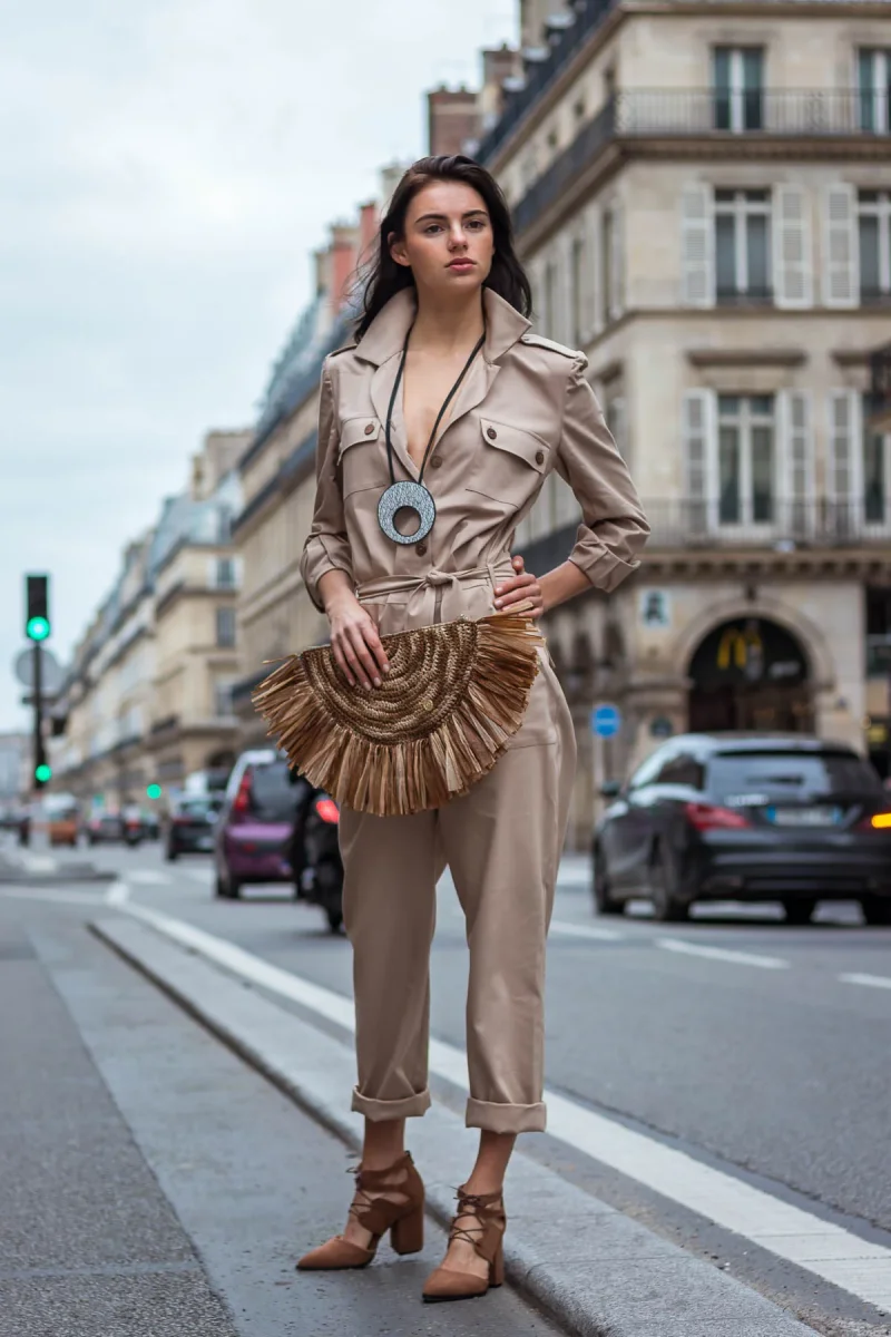 Borsa Clutch CLAUDILE Raffia - immagine 4