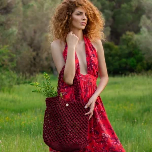 Borsa a rete PLANET rossa