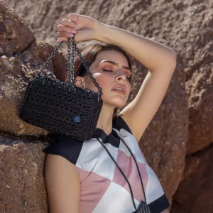 Borsa a spalla BEATRICE Sparkling Black