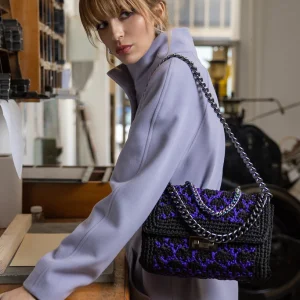 Borsa a spalla CARYATIS Black Purple