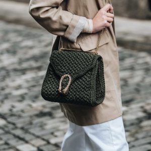 Borsa a spalla DIANA Olive Green