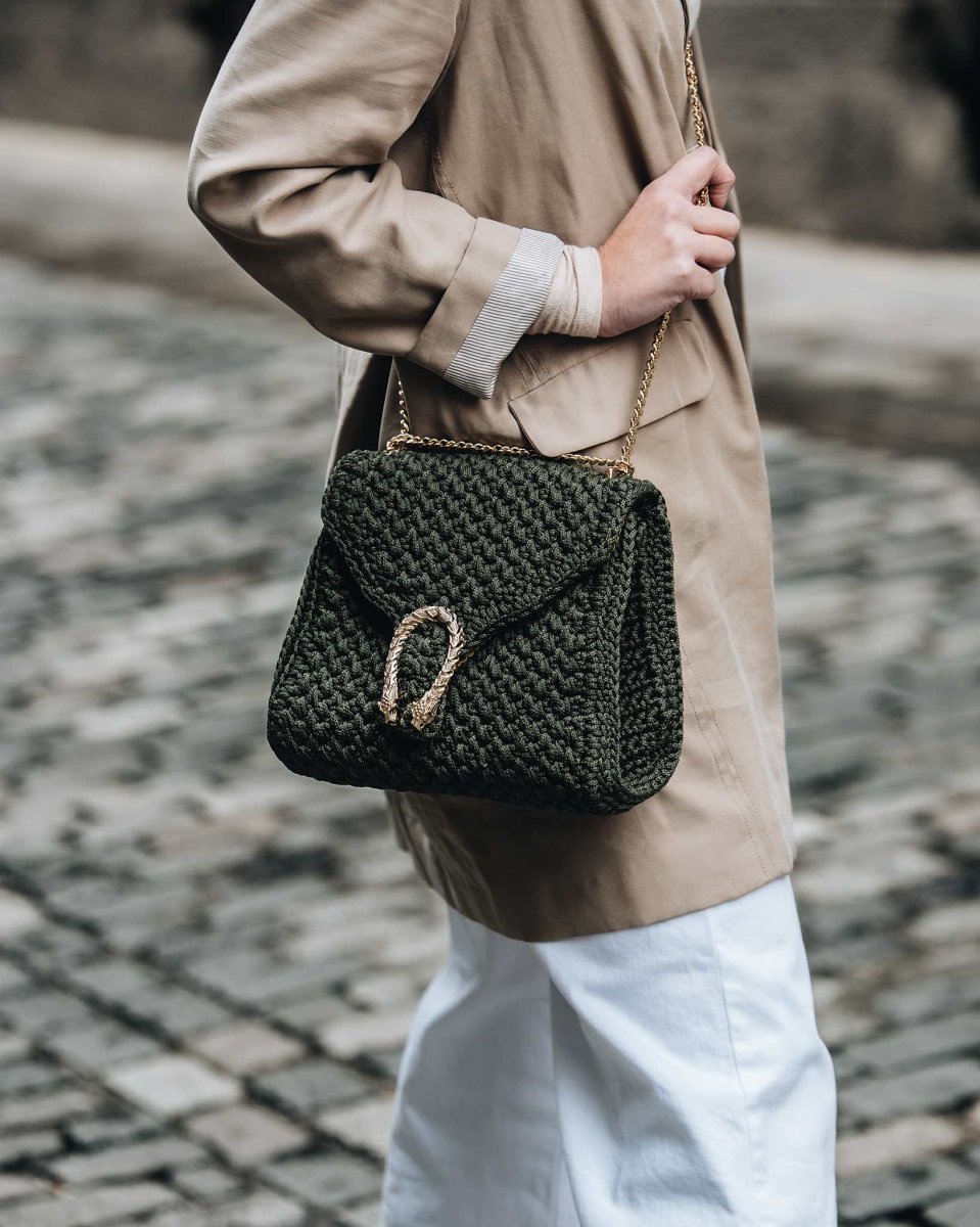 Borsa a spalla DIANA Olive Green