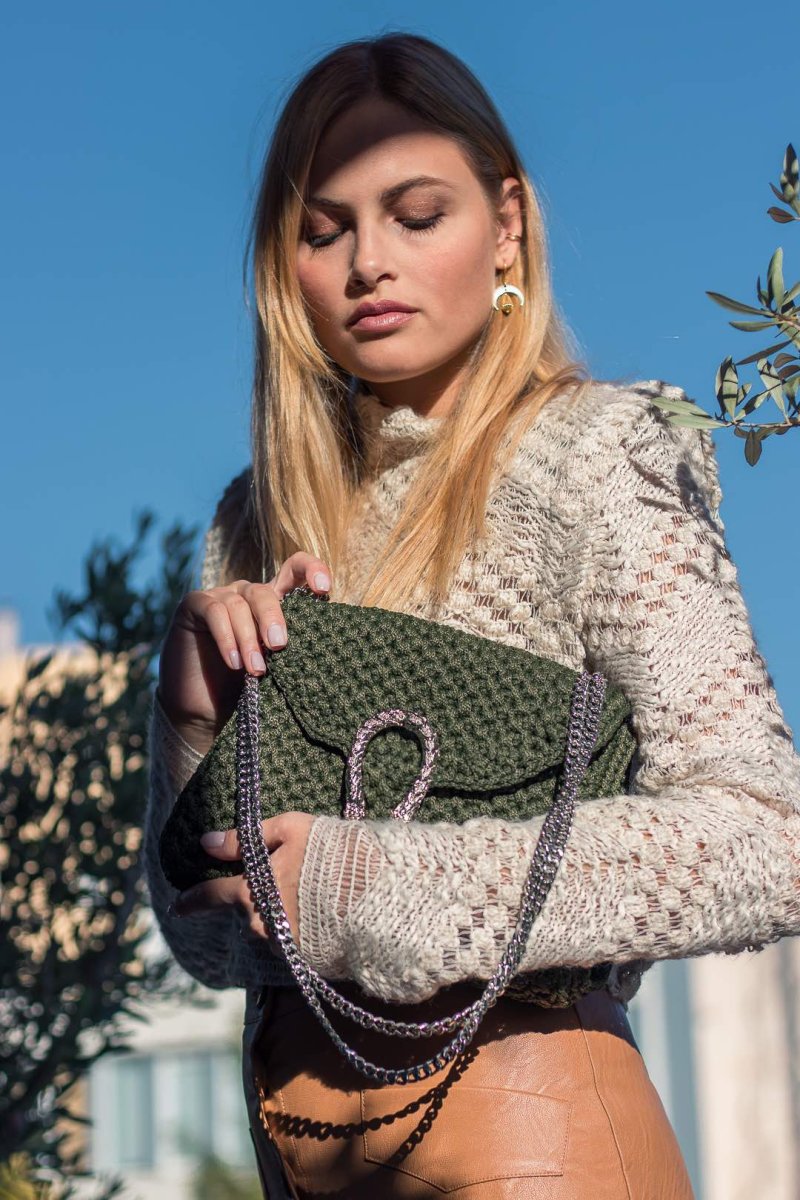 Borsa a spalla DIANA Olive Green - immagine 7