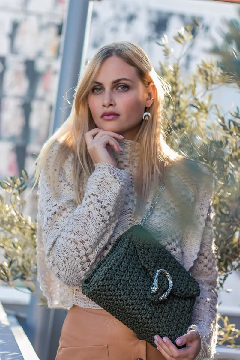 Borsa a spalla DIANA Olive Green - immagine 8