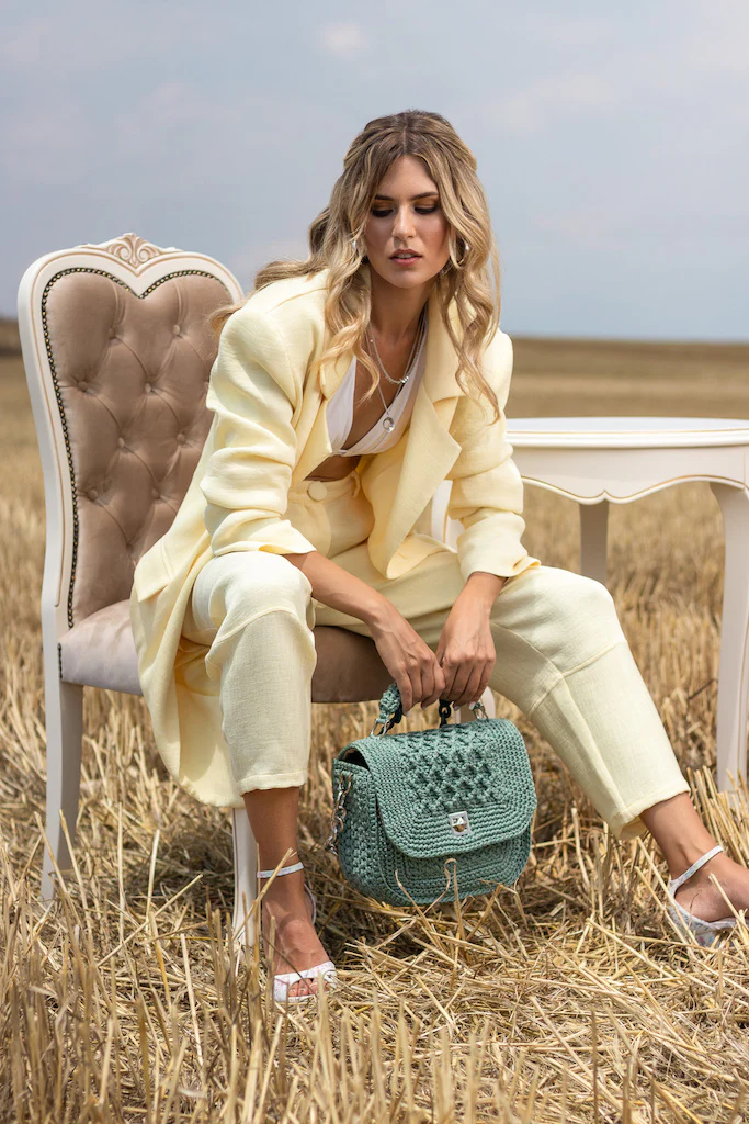 Borsa a spalla JOY verde acqua - immagine 3