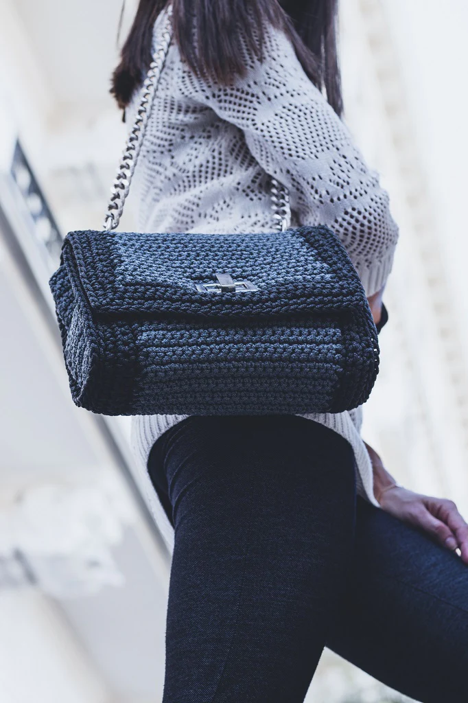 Borsa a spalla KLEONIKI Grey