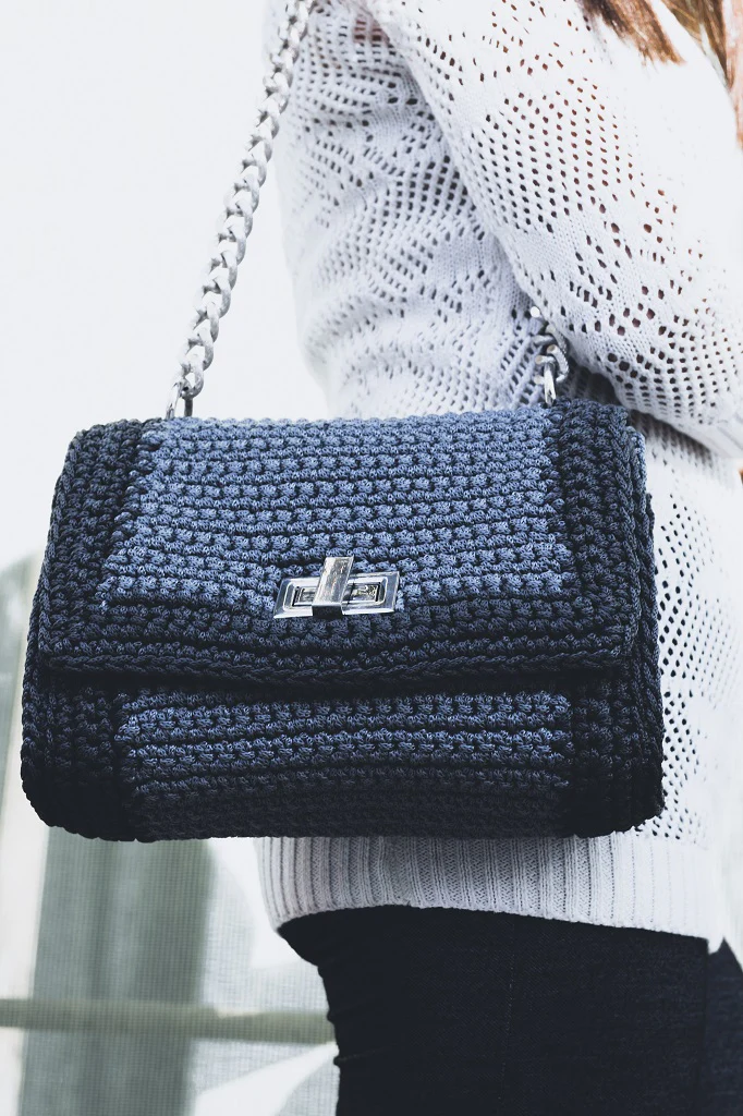 Borsa a spalla KLEONIKI Grey - immagine 3