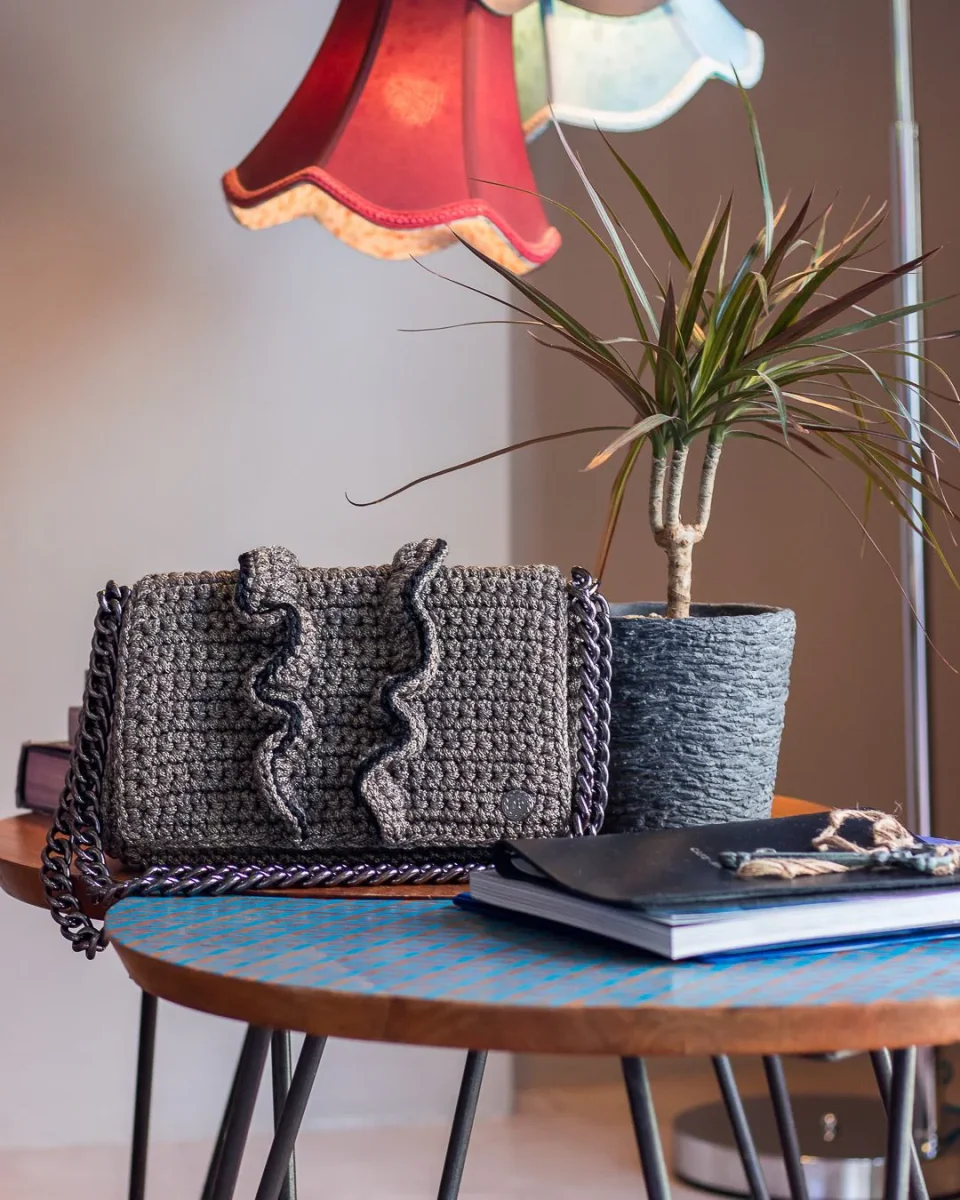 Borsa a spalla MAGNOLIA Dusty grey - immagine 3