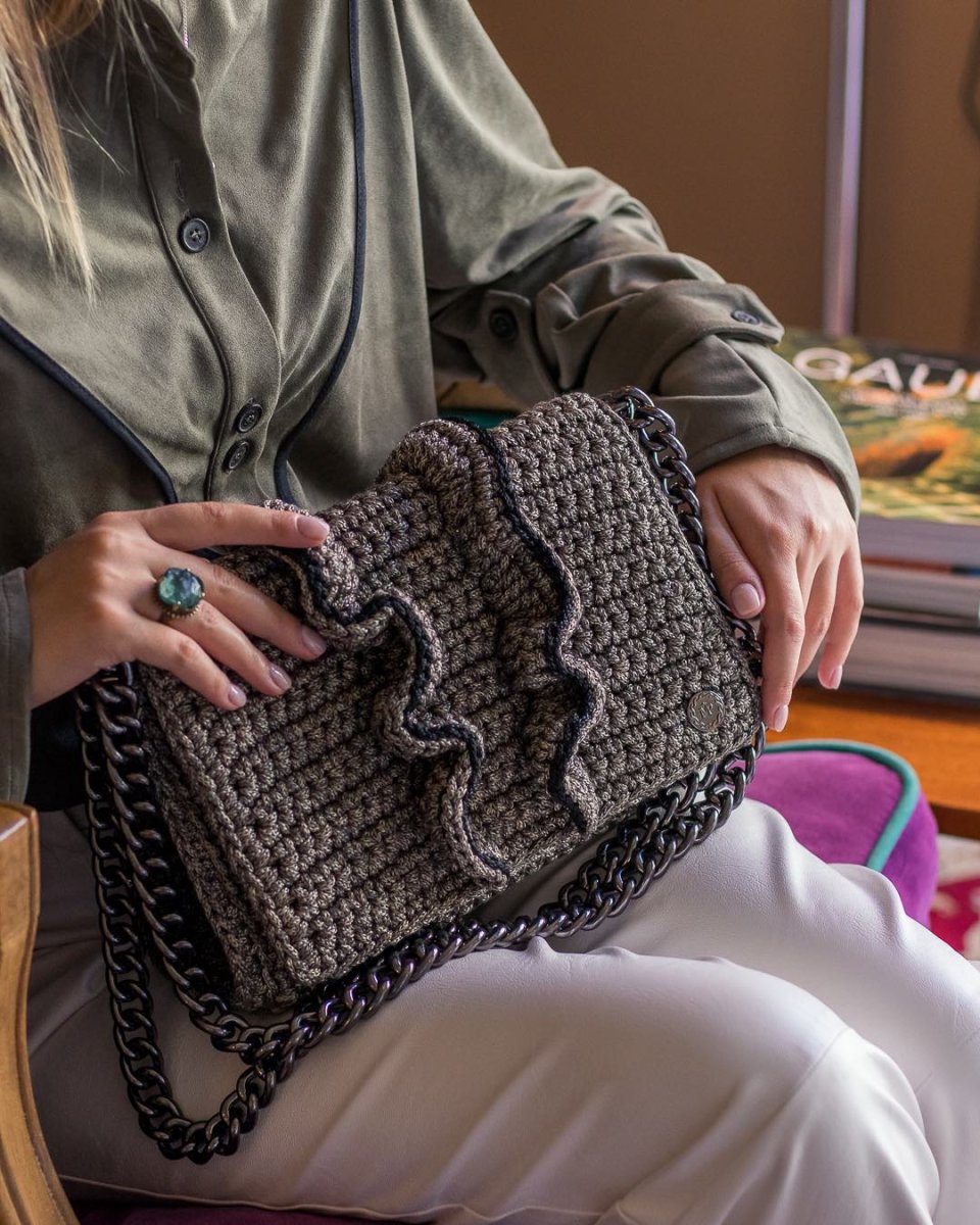 Borsa a spalla MAGNOLIA Dusty grey - immagine 5