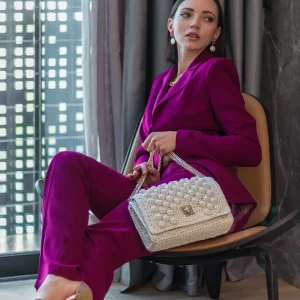 Borsa a spalla MONACO Beige