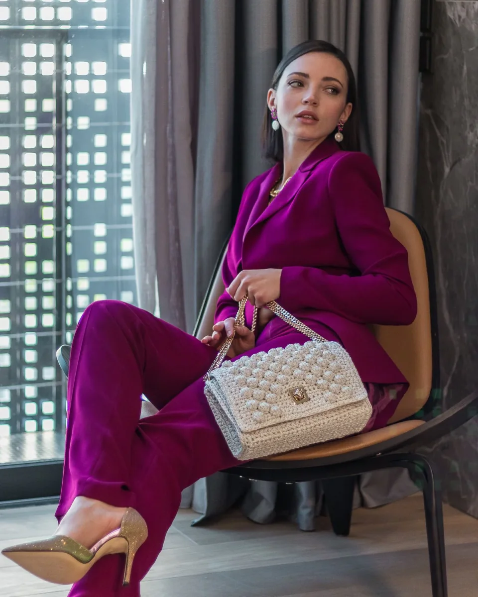 Borsa a spalla MONACO Beige