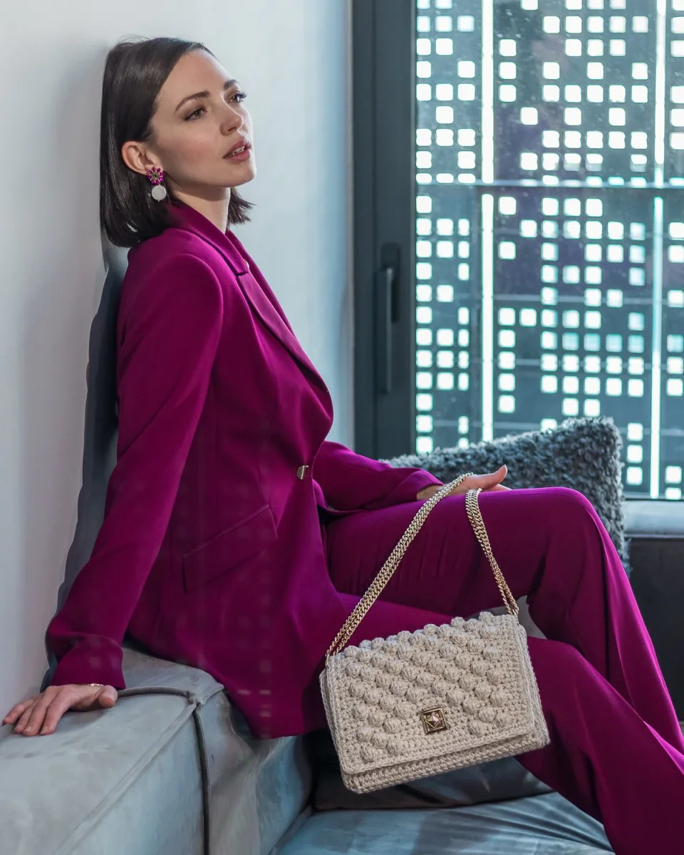 Borsa a spalla MONACO Beige - immagine 4