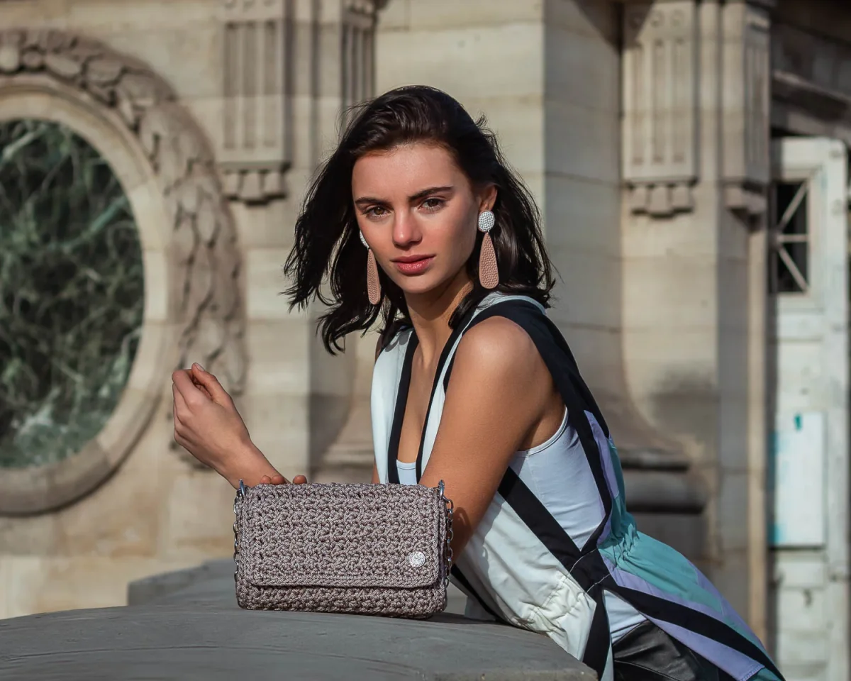 Borsa a spalla MATHILDE Sugar Beige - immagine 9