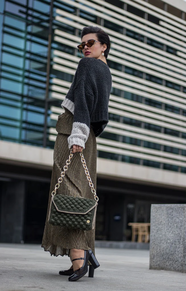 Borsa a spalla OLIVIA Green - immagine 4