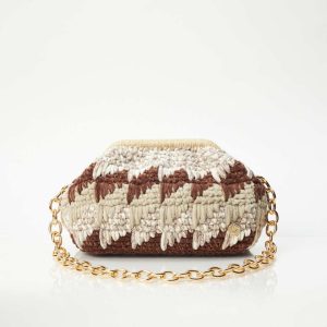 Borsa pouch crochet MONTPELLIER Brown