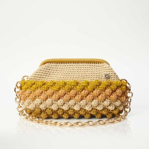Borsa pouch crochet NAOMI Multicolor Mustard