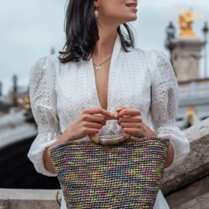 Borsa a mano JEANNE Multicolour Raffia
