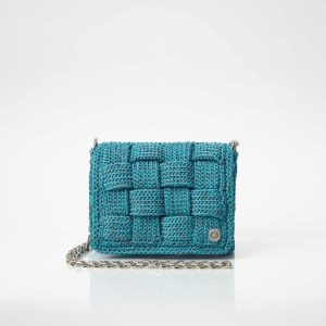 Borsetta tracolla a uncinetto PANDORA Turquoise