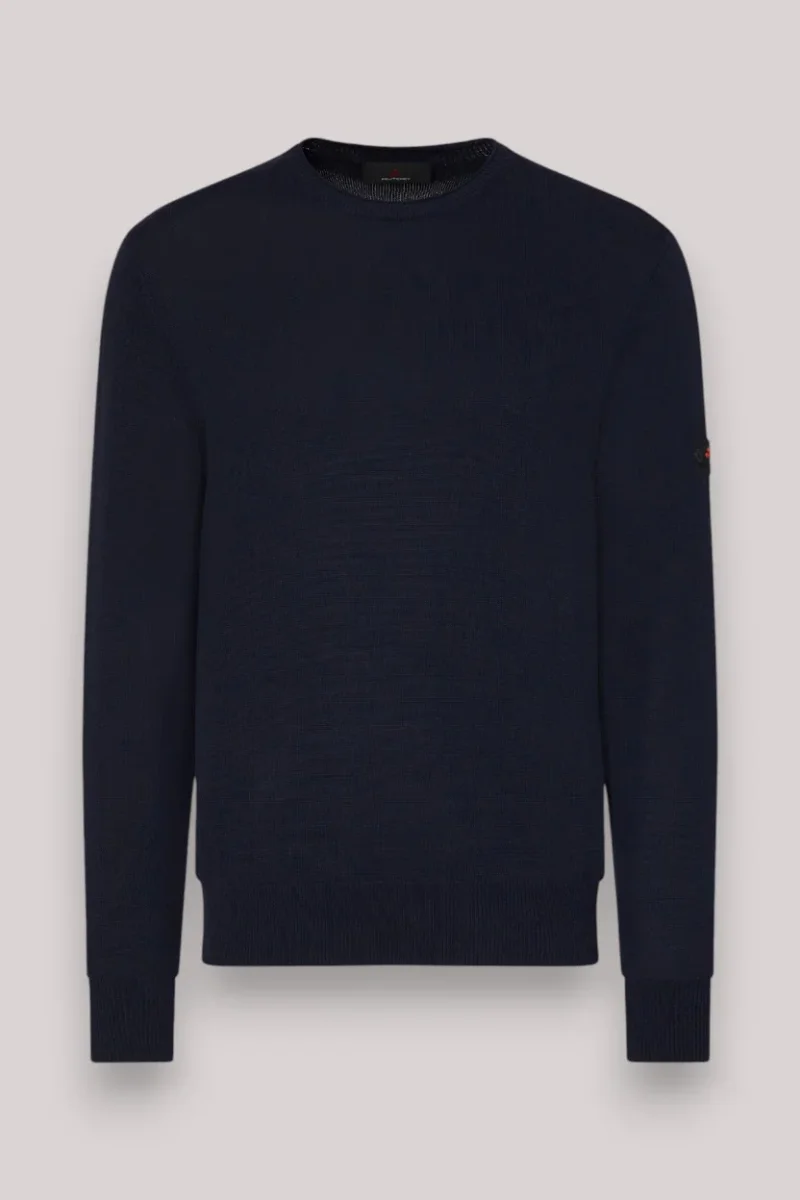 MAGLIA UOMO IN COTONE BLU GRAFITE