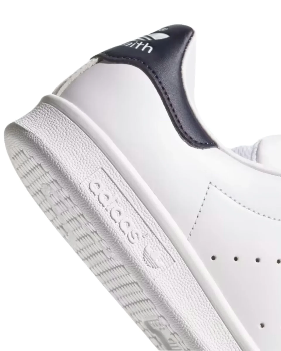 Adidas Scarpe Sneaker Stan Smith in Pelle Bianco Blu Uomo - immagine 6