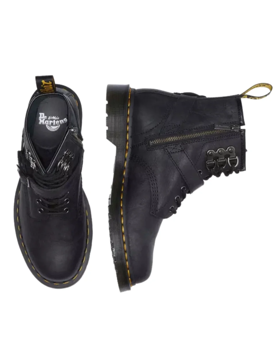 Dr. Martens Stivaletto 1460 Hdw Pull Up Nero Donna - immagine 3