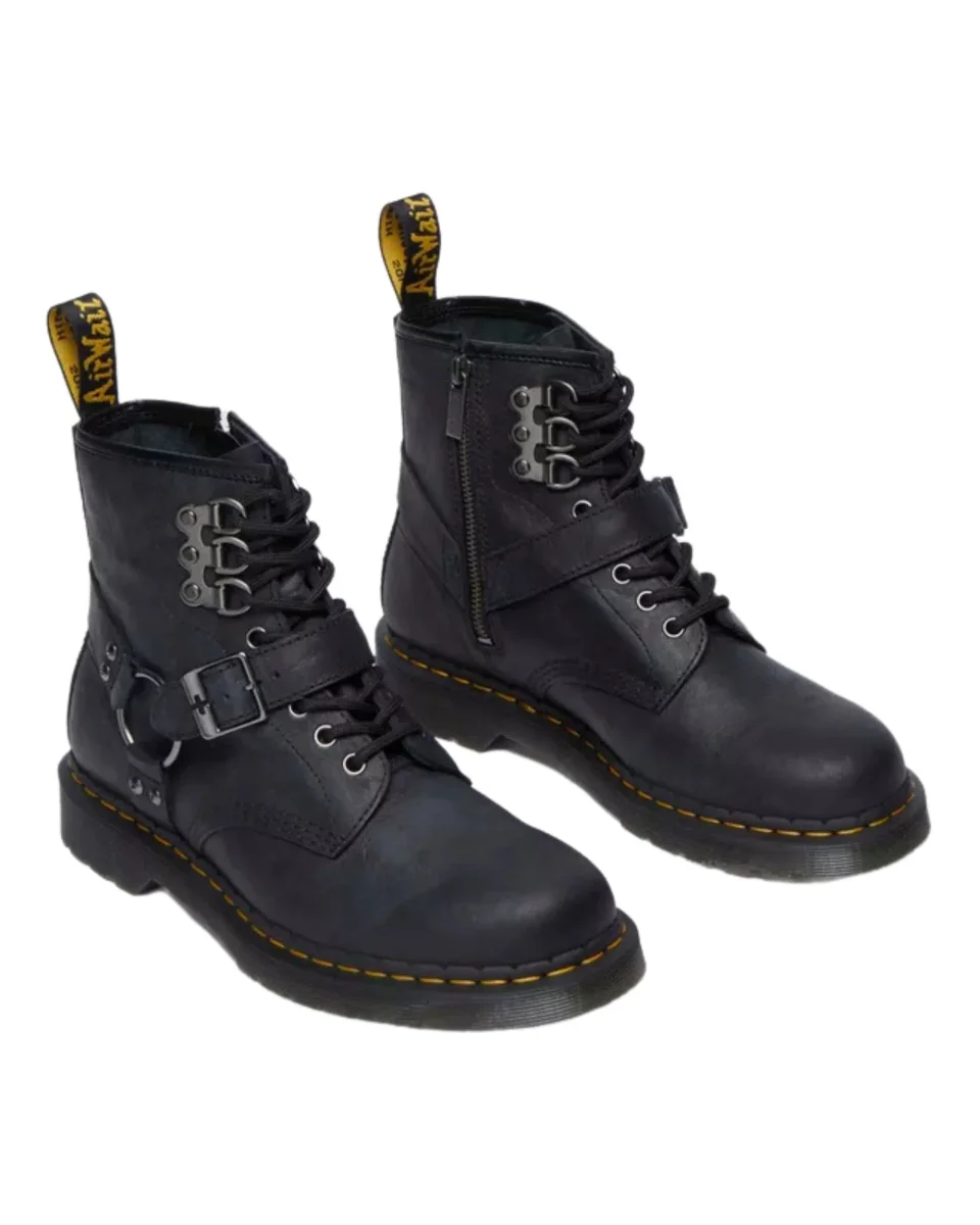 Dr. Martens Stivaletto 1460 Hdw Pull Up Nero Donna - immagine 7