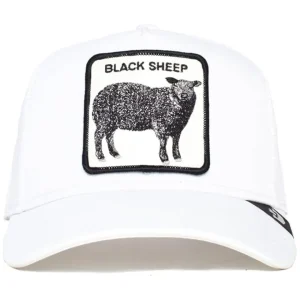 Goorin Bros. Trucker Cap Animal Farm 'black Sheep' Bianco Unisex